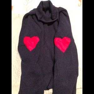 Navy sweater with mock turtle neck